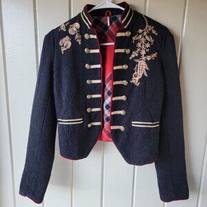 Free People Lauren Military Band Jacket Black Size XS (See pics & description)